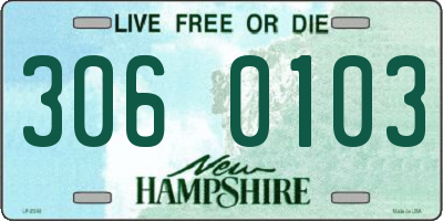 NH license plate 3060103