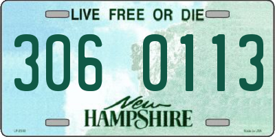 NH license plate 3060113
