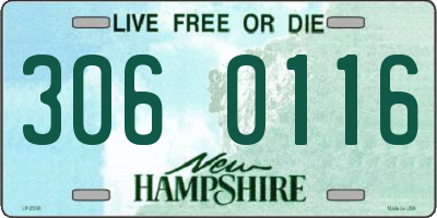 NH license plate 3060116