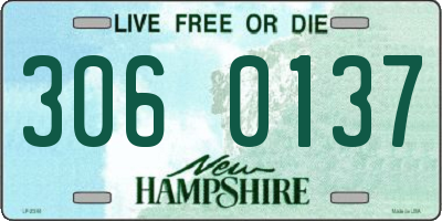 NH license plate 3060137