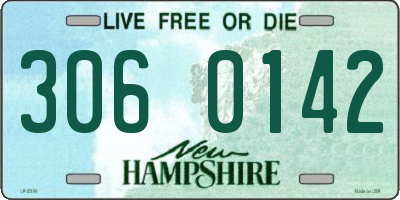 NH license plate 3060142