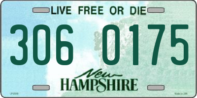NH license plate 3060175