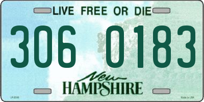 NH license plate 3060183