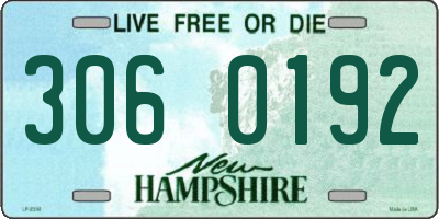 NH license plate 3060192