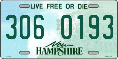 NH license plate 3060193