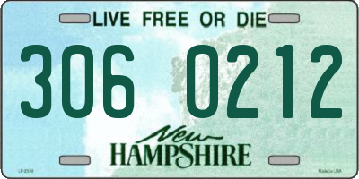 NH license plate 3060212