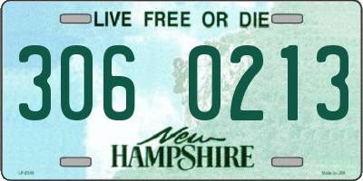 NH license plate 3060213