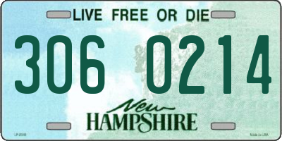 NH license plate 3060214