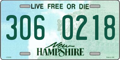 NH license plate 3060218