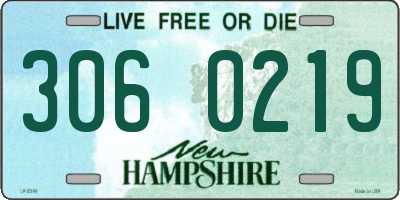 NH license plate 3060219