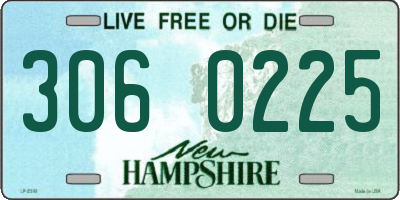 NH license plate 3060225