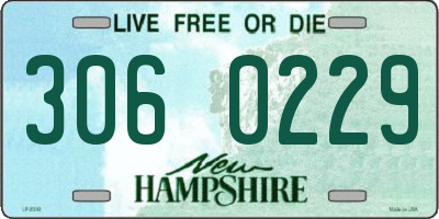 NH license plate 3060229