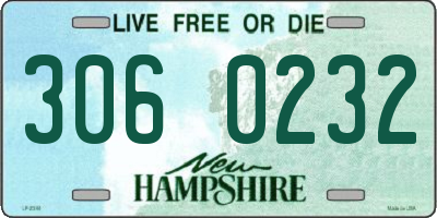 NH license plate 3060232