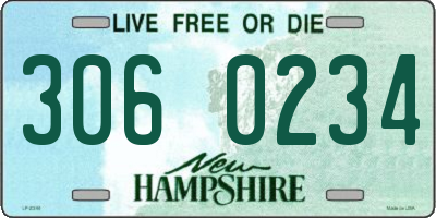 NH license plate 3060234