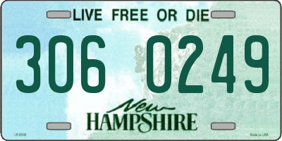 NH license plate 3060249