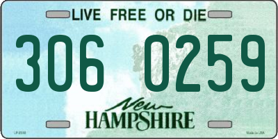 NH license plate 3060259