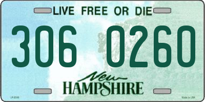 NH license plate 3060260