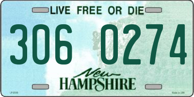 NH license plate 3060274