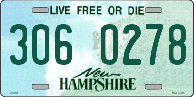 NH license plate 3060278