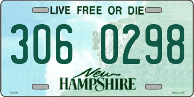NH license plate 3060298