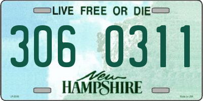 NH license plate 3060311
