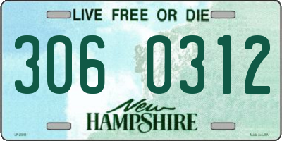 NH license plate 3060312