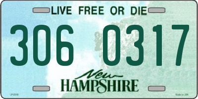 NH license plate 3060317