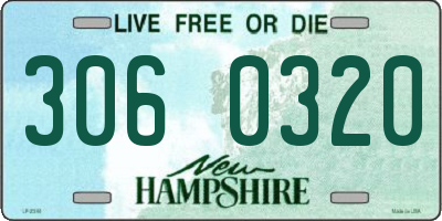 NH license plate 3060320