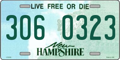 NH license plate 3060323