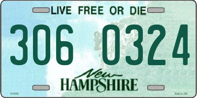 NH license plate 3060324