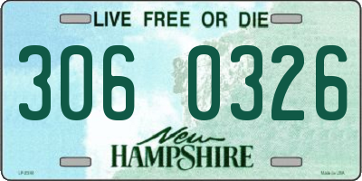 NH license plate 3060326