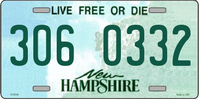 NH license plate 3060332