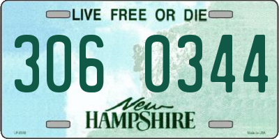 NH license plate 3060344