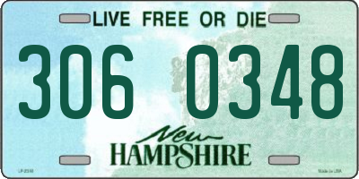 NH license plate 3060348