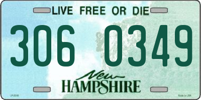 NH license plate 3060349