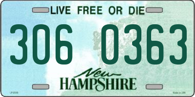 NH license plate 3060363