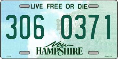NH license plate 3060371