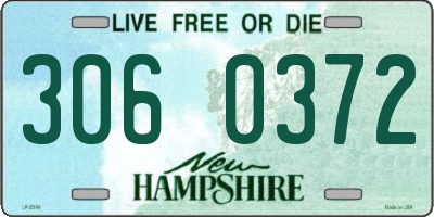 NH license plate 3060372