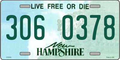 NH license plate 3060378
