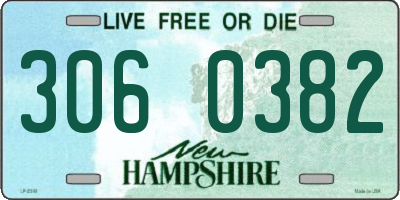 NH license plate 3060382