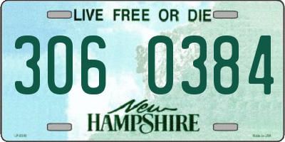 NH license plate 3060384