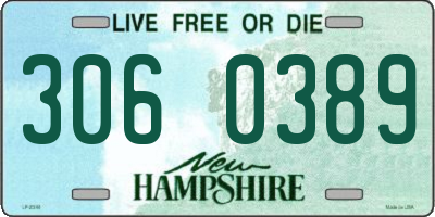 NH license plate 3060389