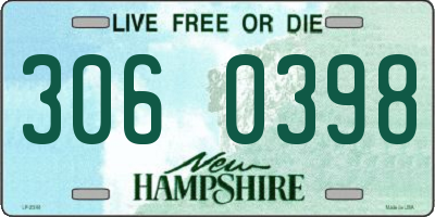 NH license plate 3060398