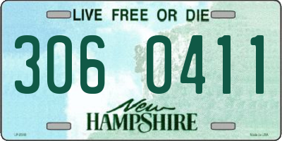 NH license plate 3060411
