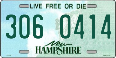 NH license plate 3060414