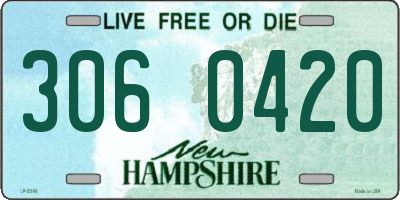 NH license plate 3060420