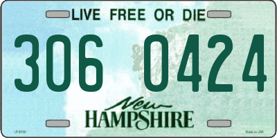 NH license plate 3060424