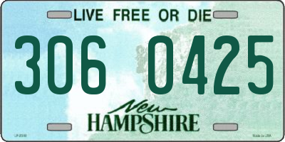 NH license plate 3060425