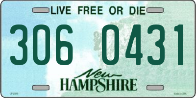 NH license plate 3060431