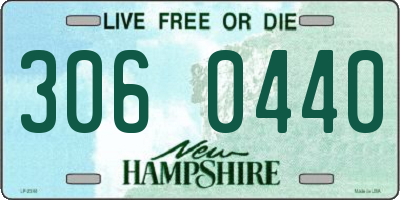 NH license plate 3060440